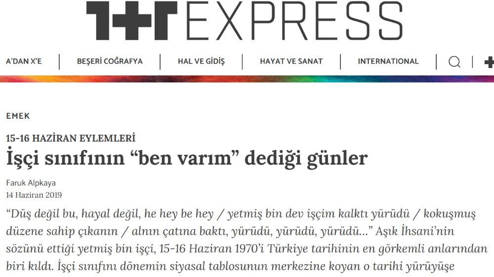 15-16 Haziran’ın 55. Yıldönümünde