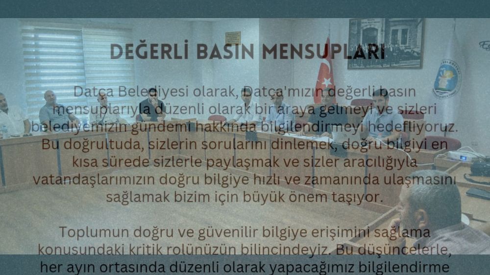 Datça Belediyesi Basın Bürosu Yeniden Yapılanıyor