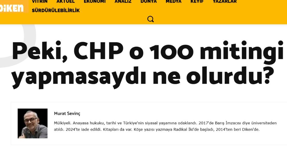 Peki CHP O 100 Mitingi Yapmasaydı...